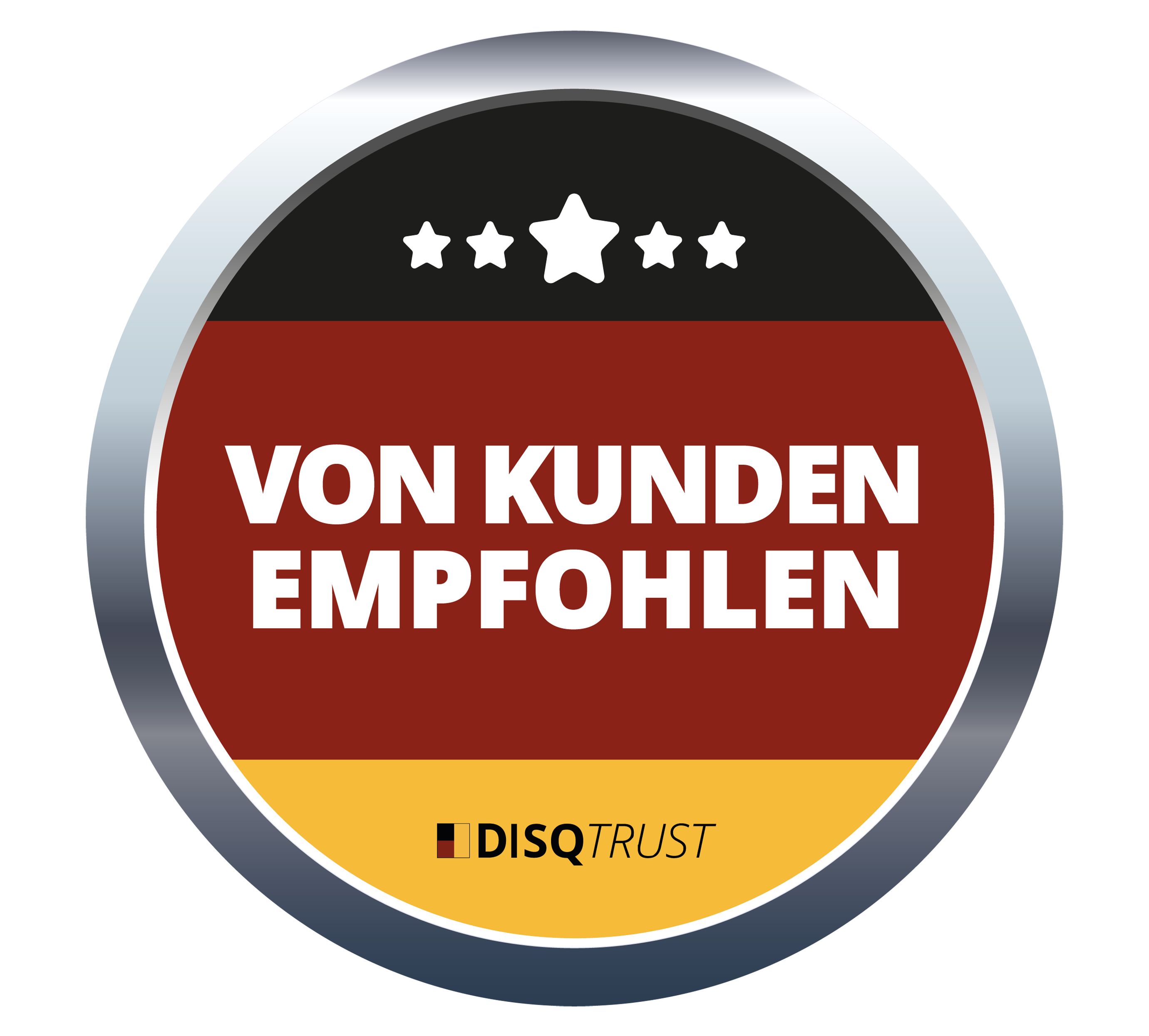 DISQ Siegel „Von Kunden empfohlen“
